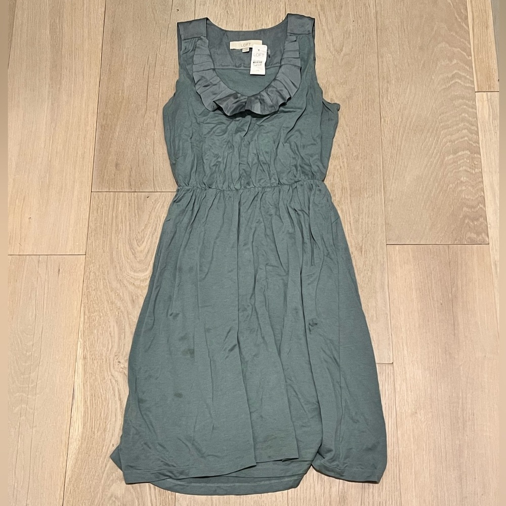 NWT New Ann Taylor LOFT Turquoise Midi Dress Size XS